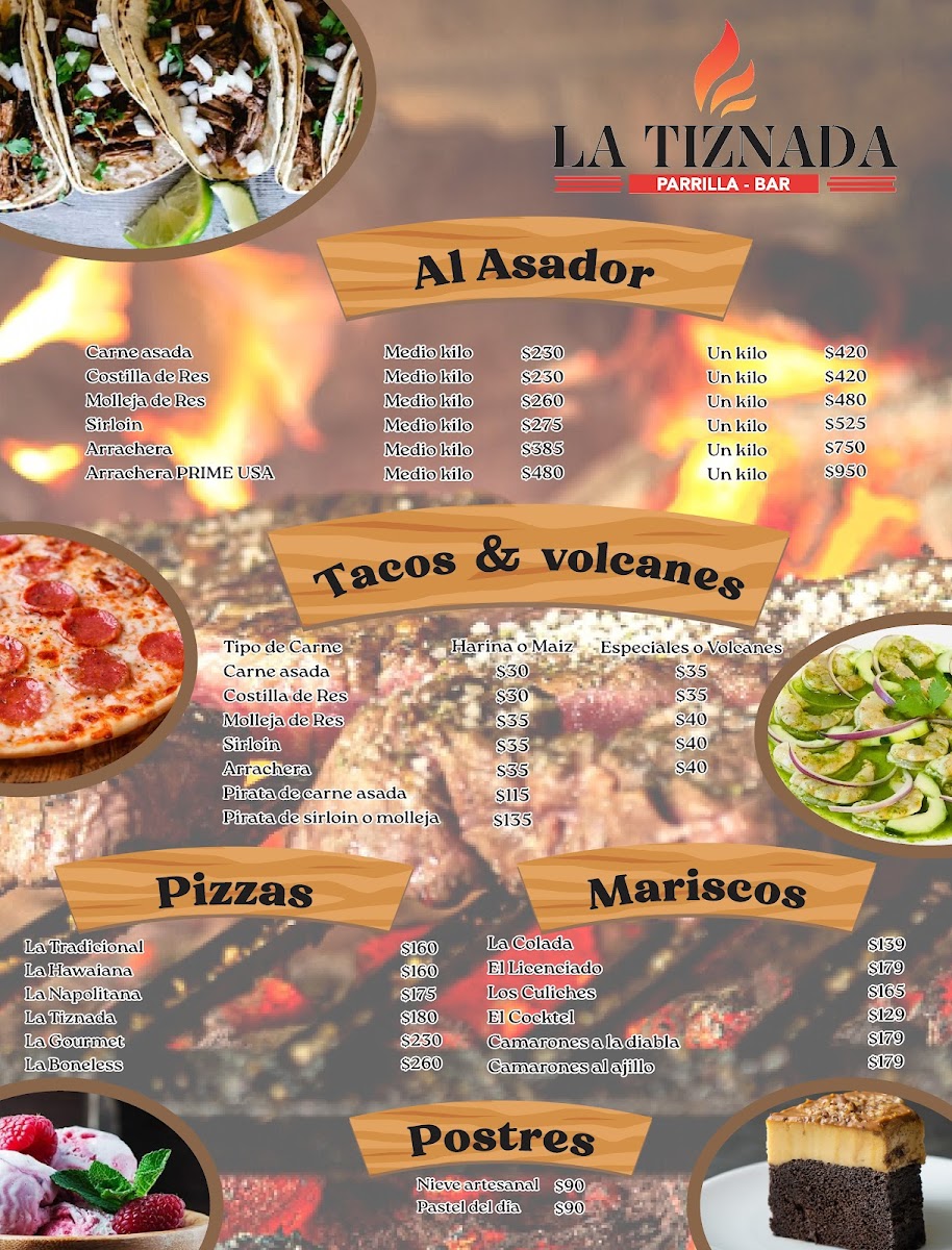 Menu La Tiznada Parrilla - Bar-1