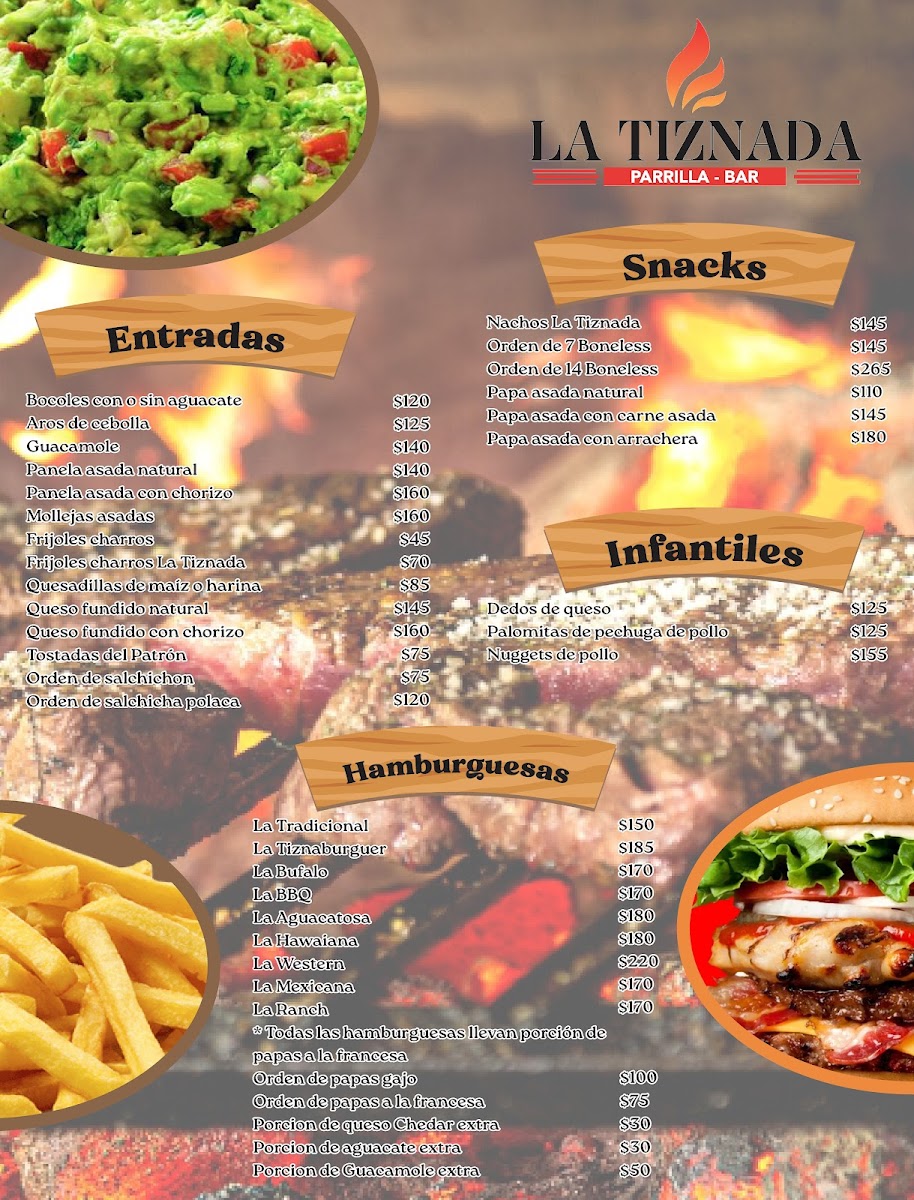 Menu La Tiznada Parrilla - Bar-2