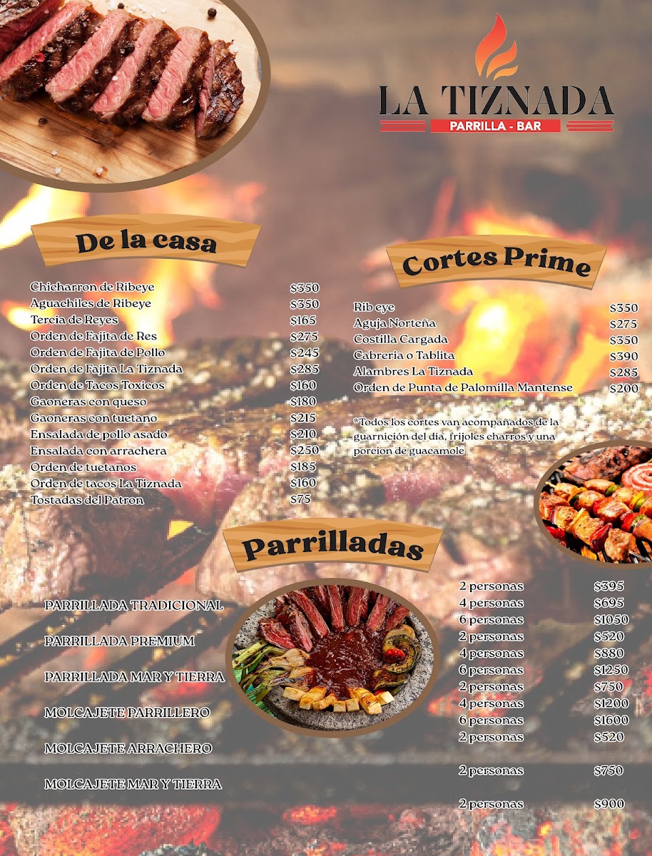 Menu La Tiznada Parrilla - Bar-3